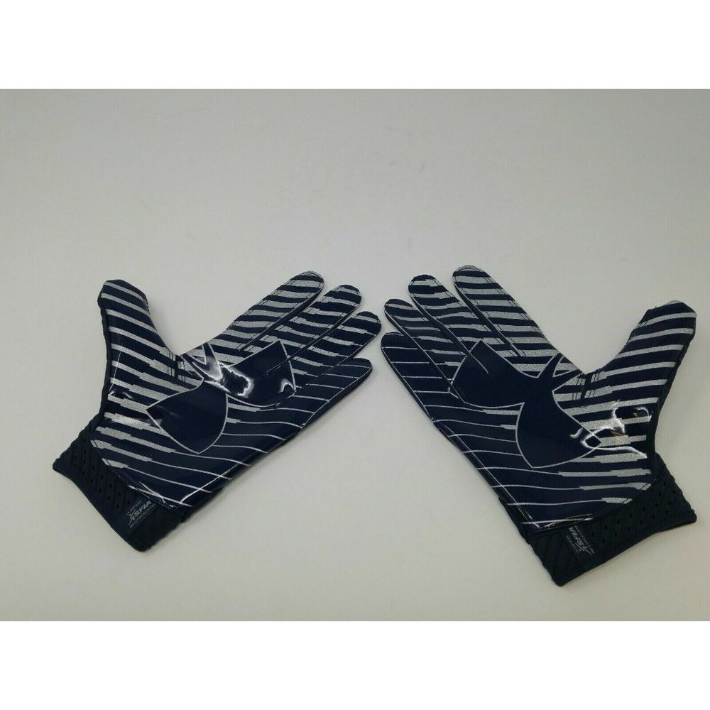 New Under Armour Men's Navy/Navy/White Spotlight WR Football Gloves - Size 2XL - Picture 2 of 4